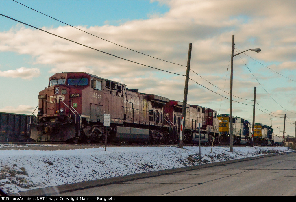 CP AC44CW Locomotives in the yard